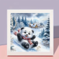 Preview: Diamond Painting Skifahrt-Pandabär